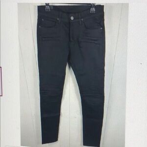 HUDSON Men's The Blinder Biker Skinny Denim Jeans Black NWOT Size 30